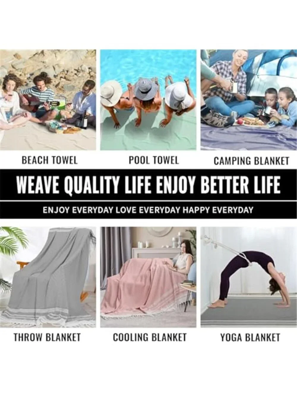 Extra Large Turkish Beach Towel Blanket Picnic Camping Mat Oversized Teal Serape